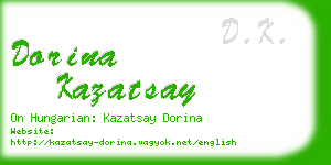 dorina kazatsay business card